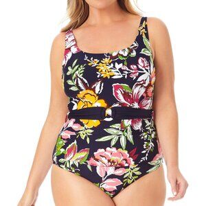 Anne Cole Plus - Ring Belt Scoop One Piece Swimsuit  Size 20W